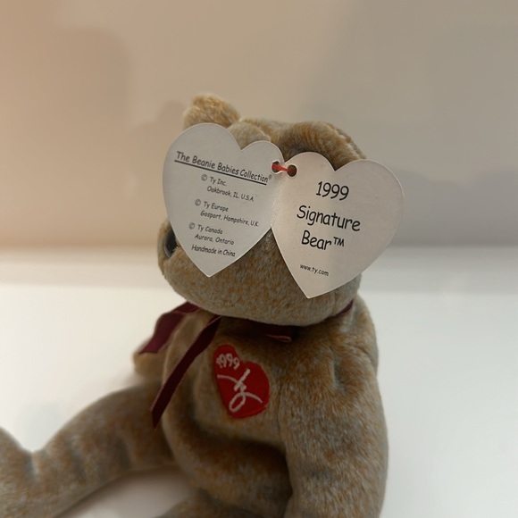 1999 Signature Bear Rare Ty Beanie Baby - Picture 5 of 7